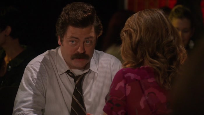 AT THIS VERY MOMENT, LESLIE IS THROWING HERSELF 