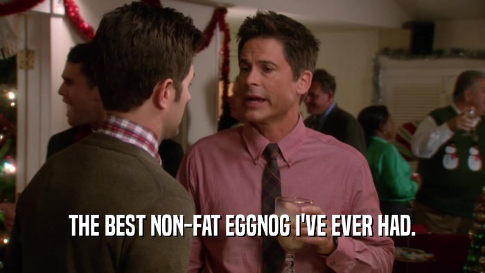 THE BEST NON-FAT EGGNOG I'VE EVER HAD.  