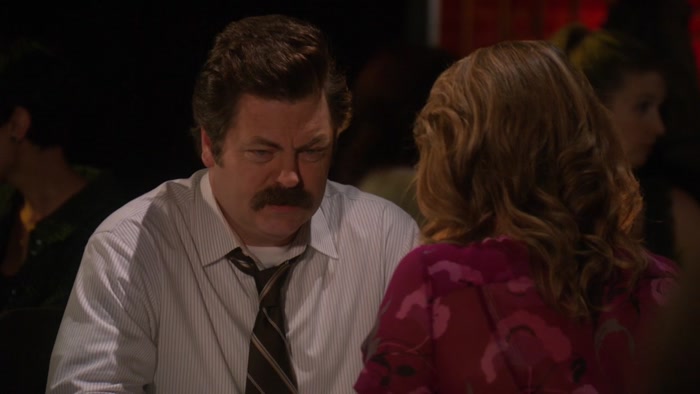 AT THIS VERY MOMENT, LESLIE IS THROWING HERSELF 