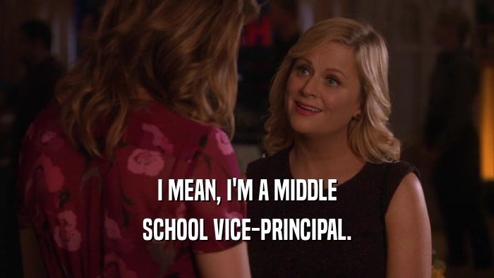 I MEAN, I'M A MIDDLE SCHOOL VICE-PRINCIPAL. 