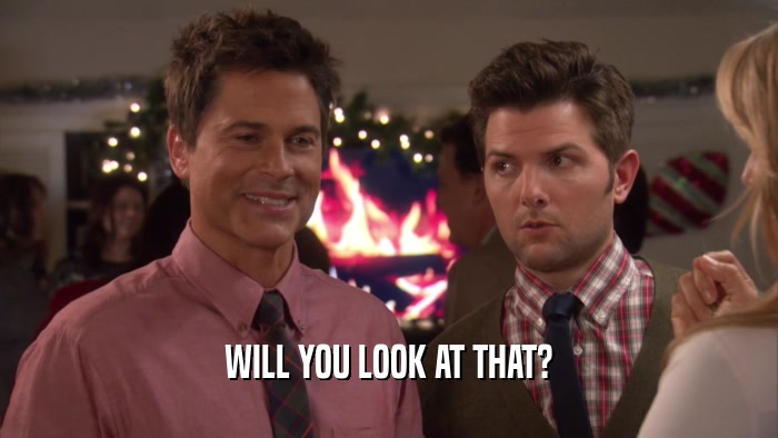 WILL YOU LOOK AT THAT?  