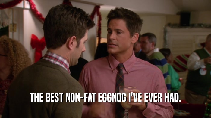 THE BEST NON-FAT EGGNOG I'VE EVER HAD.  