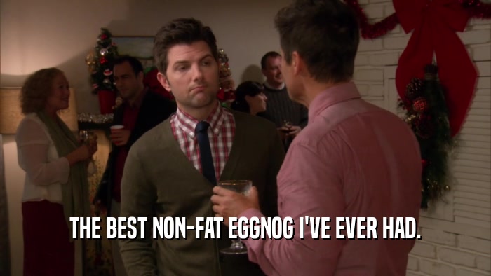 THE BEST NON-FAT EGGNOG I'VE EVER HAD.  