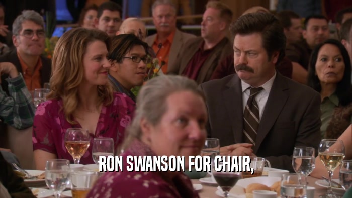 RON SWANSON FOR CHAIR,  