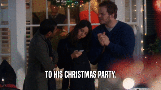 TO HIS CHRISTMAS PARTY.  