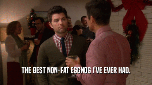 THE BEST NON-FAT EGGNOG I'VE EVER HAD.  