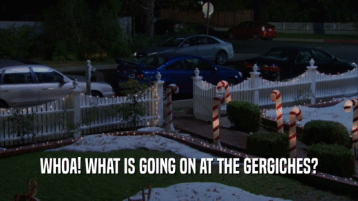 WHOA! WHAT IS GOING ON AT THE GERGICHES?  