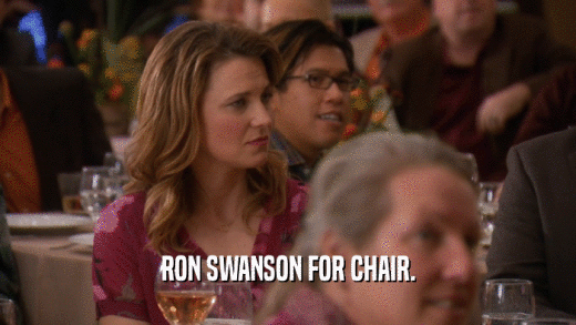 RON SWANSON FOR CHAIR.  