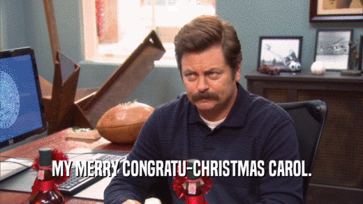 MY MERRY CONGRATU-CHRISTMAS CAROL.  