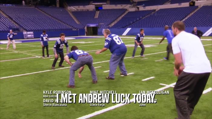 I MET ANDREW LUCK TODAY.  