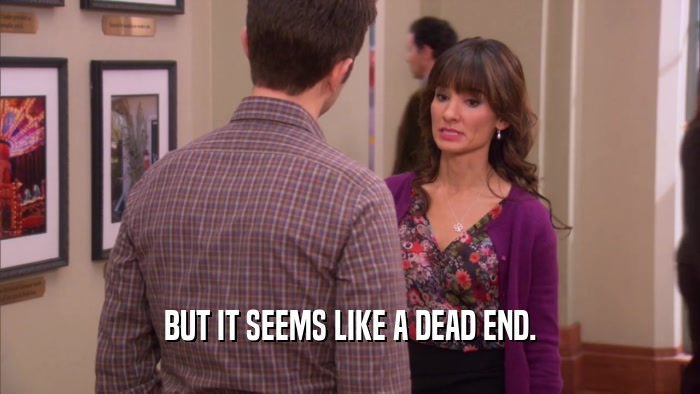 BUT IT SEEMS LIKE A DEAD END.  
