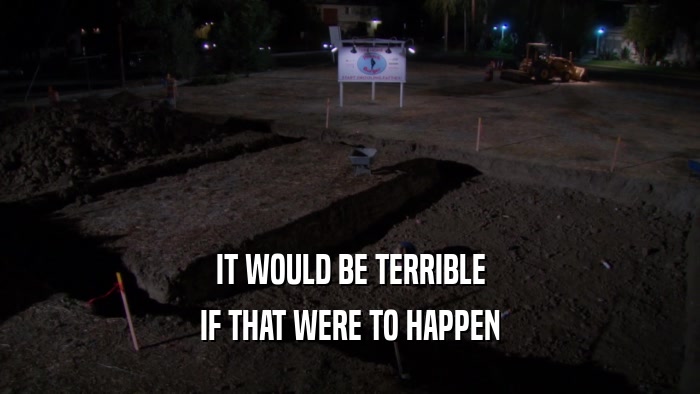 IT WOULD BE TERRIBLE IF THAT WERE TO HAPPEN 
