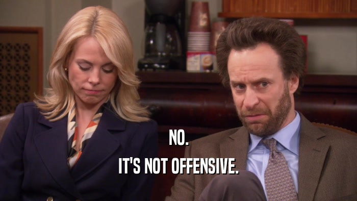 NO. IT'S NOT OFFENSIVE. 
