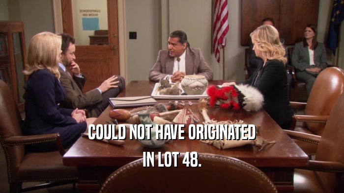 COULD NOT HAVE ORIGINATED IN LOT 48. 