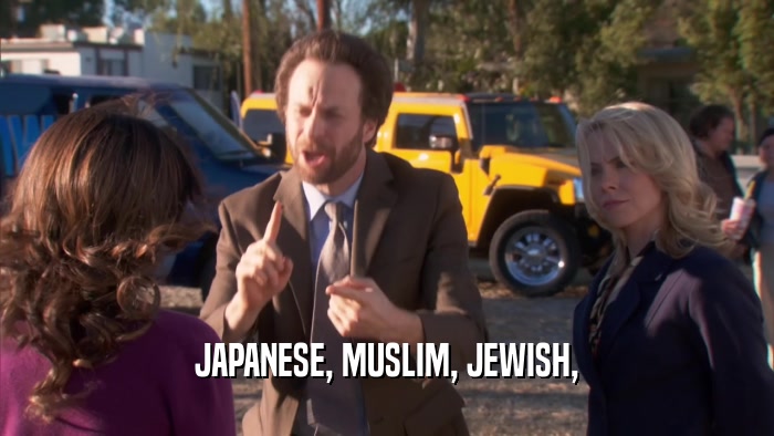 JAPANESE, MUSLIM, JEWISH,  