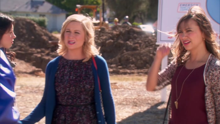 WE'RE LAYING THE GROUNDWORK FOR PAWNEE'S NEWEST RESTAURANT. 