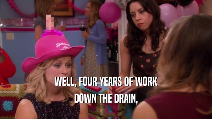 WELL, FOUR YEARS OF WORK DOWN THE DRAIN, 