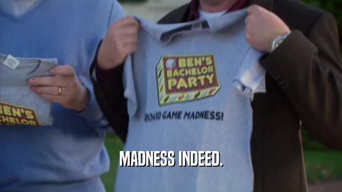 MADNESS INDEED.  