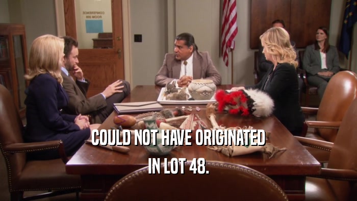 COULD NOT HAVE ORIGINATED IN LOT 48. 