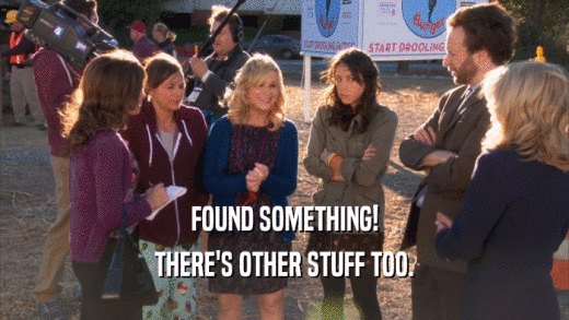 FOUND SOMETHING! THERE'S OTHER STUFF TOO. 