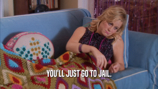 YOU'LL JUST GO TO JAIL.  