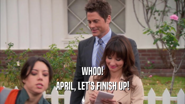WHOO! APRIL, LET'S FINISH UP! 