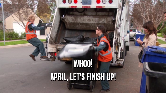 WHOO! APRIL, LET'S FINISH UP! 
