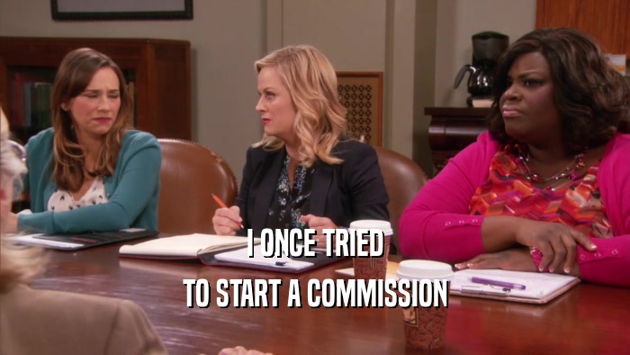 I ONCE TRIED TO START A COMMISSION 
