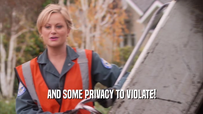 AND SOME PRIVACY TO VIOLATE!  