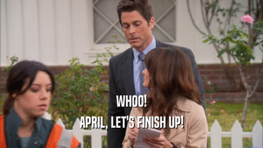 WHOO! APRIL, LET'S FINISH UP! 