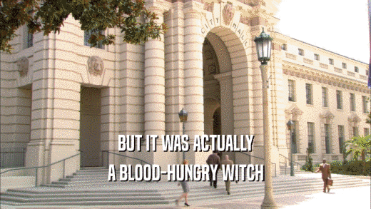 BUT IT WAS ACTUALLY A BLOOD-HUNGRY WITCH 