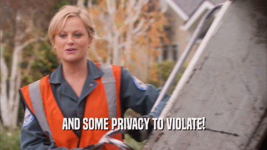 AND SOME PRIVACY TO VIOLATE!  