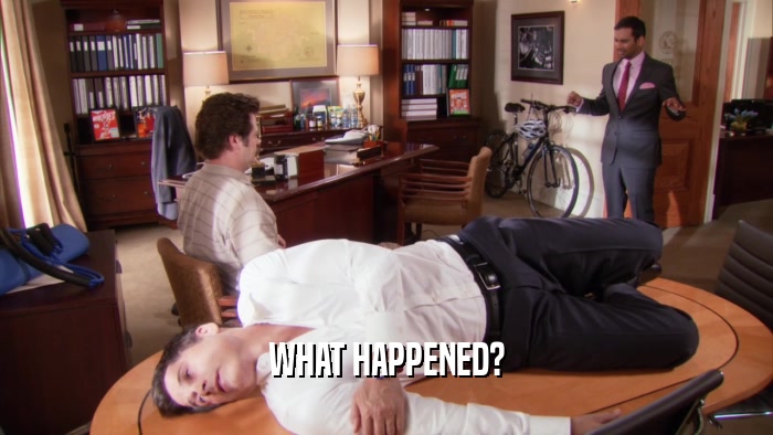WHAT HAPPENED?  