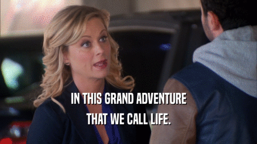 IN THIS GRAND ADVENTURE THAT WE CALL LIFE. 