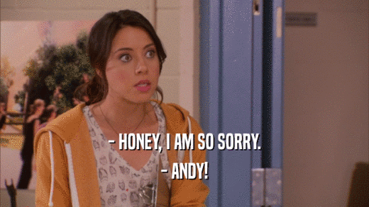 - HONEY, I AM SO SORRY. - ANDY! 