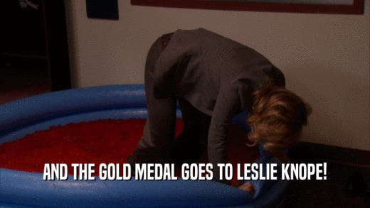 AND THE GOLD MEDAL GOES TO LESLIE KNOPE!  