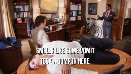 SMELLS LIKE SOME VOMIT TOOK A DUMP IN HERE. 