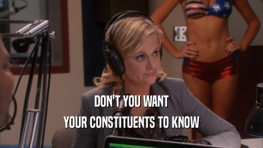 DON'T YOU WANT YOUR CONSTITUENTS TO KNOW 