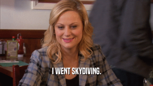 I WENT SKYDIVING.  