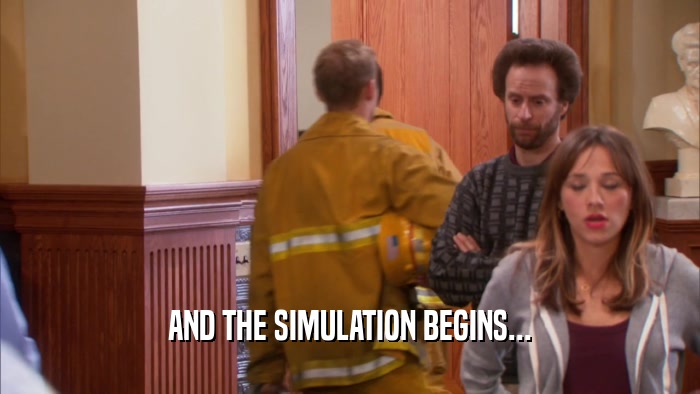 AND THE SIMULATION BEGINS...  