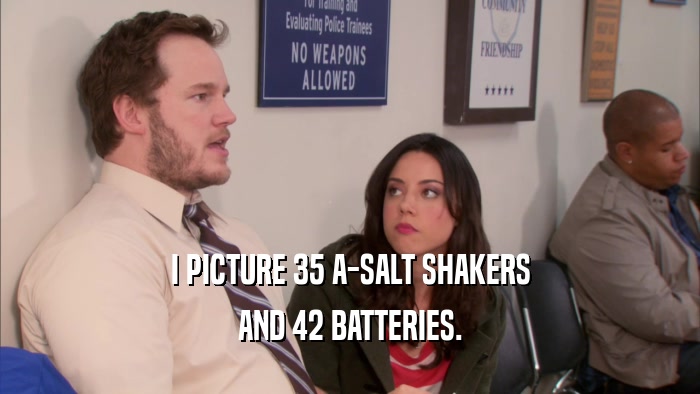 I PICTURE 35 A-SALT SHAKERS AND 42 BATTERIES. 