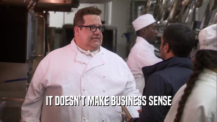 IT DOESN'T MAKE BUSINESS SENSE  