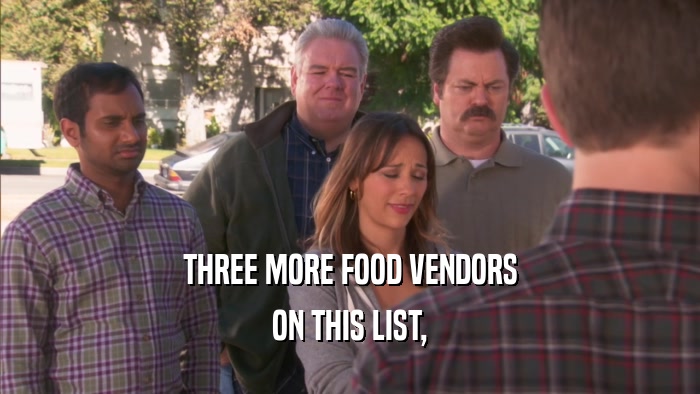 THREE MORE FOOD VENDORS ON THIS LIST, 