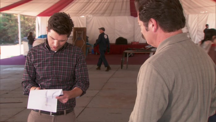 OH, GOD. LESLIE WAS GONNA GO ON PAWNEE TODAY 