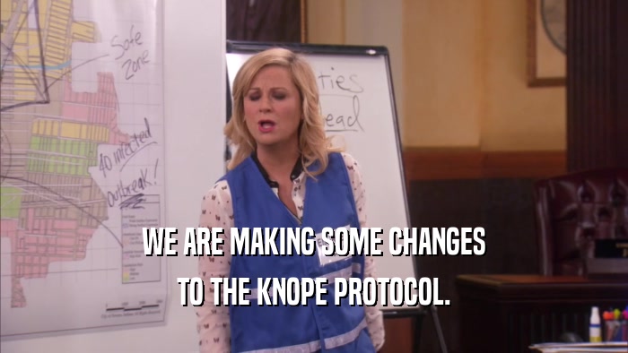 WE ARE MAKING SOME CHANGES TO THE KNOPE PROTOCOL. 