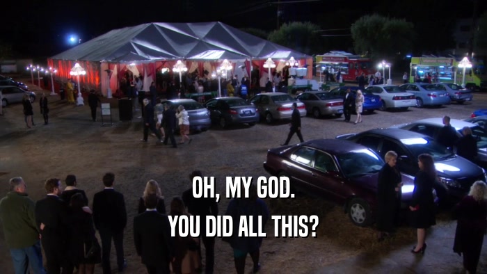 OH, MY GOD. YOU DID ALL THIS? 