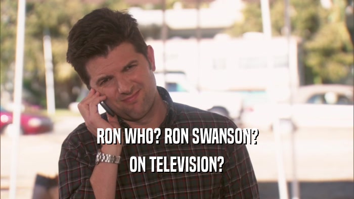 RON WHO? RON SWANSON? ON TELEVISION? 
