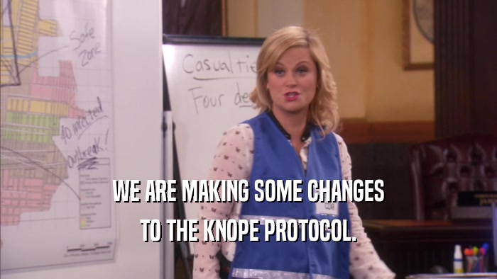 WE ARE MAKING SOME CHANGES TO THE KNOPE PROTOCOL. 