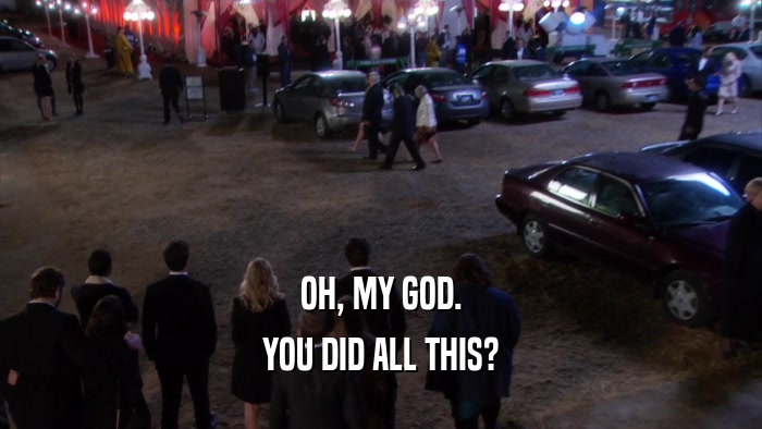 OH, MY GOD. YOU DID ALL THIS? 