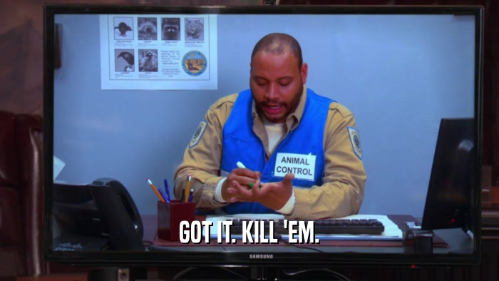 GOT IT. KILL 'EM.  